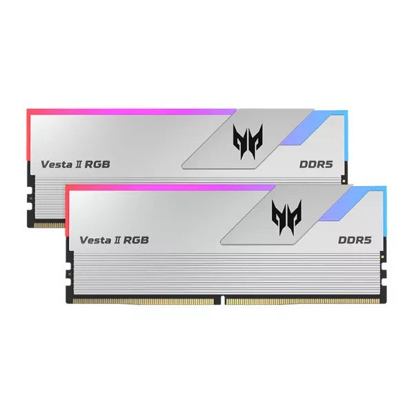 PREDATOR VESTAII DDR5 RGB U-DIMM 7200MHZ 32GB (16GB*2) SILVER