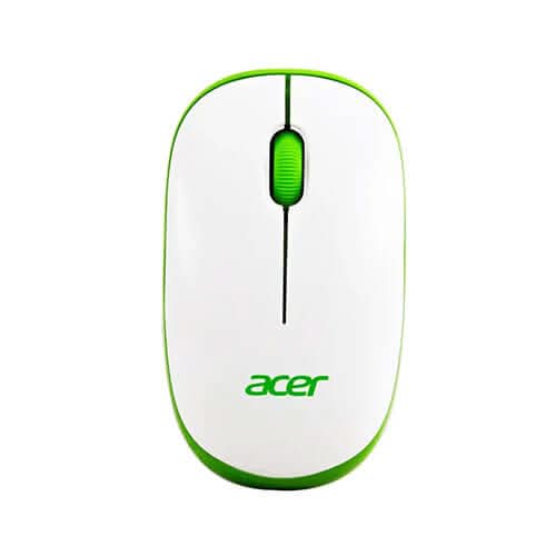 Acer White and Green Wireless Mouse