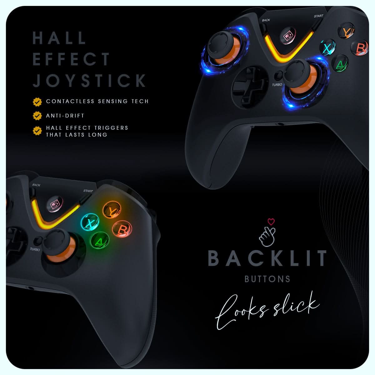 Cosmic Byte Ares Pro Tri-Mode Wireless-Bluetooth-Wired Controller for PC, Wireless Audio Port, Hall Joystick