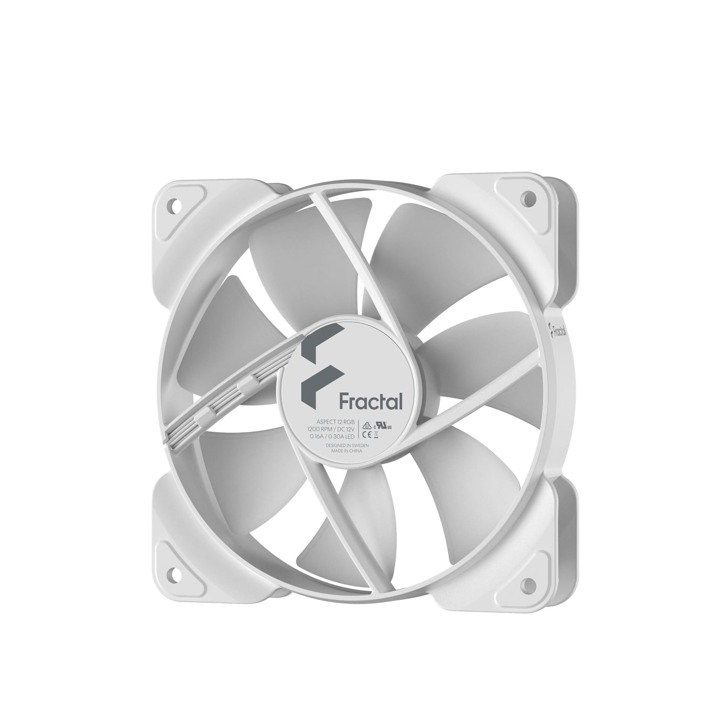 FRACTAL ASPECT 12 RGB WHITE FRAME CABINET FAN