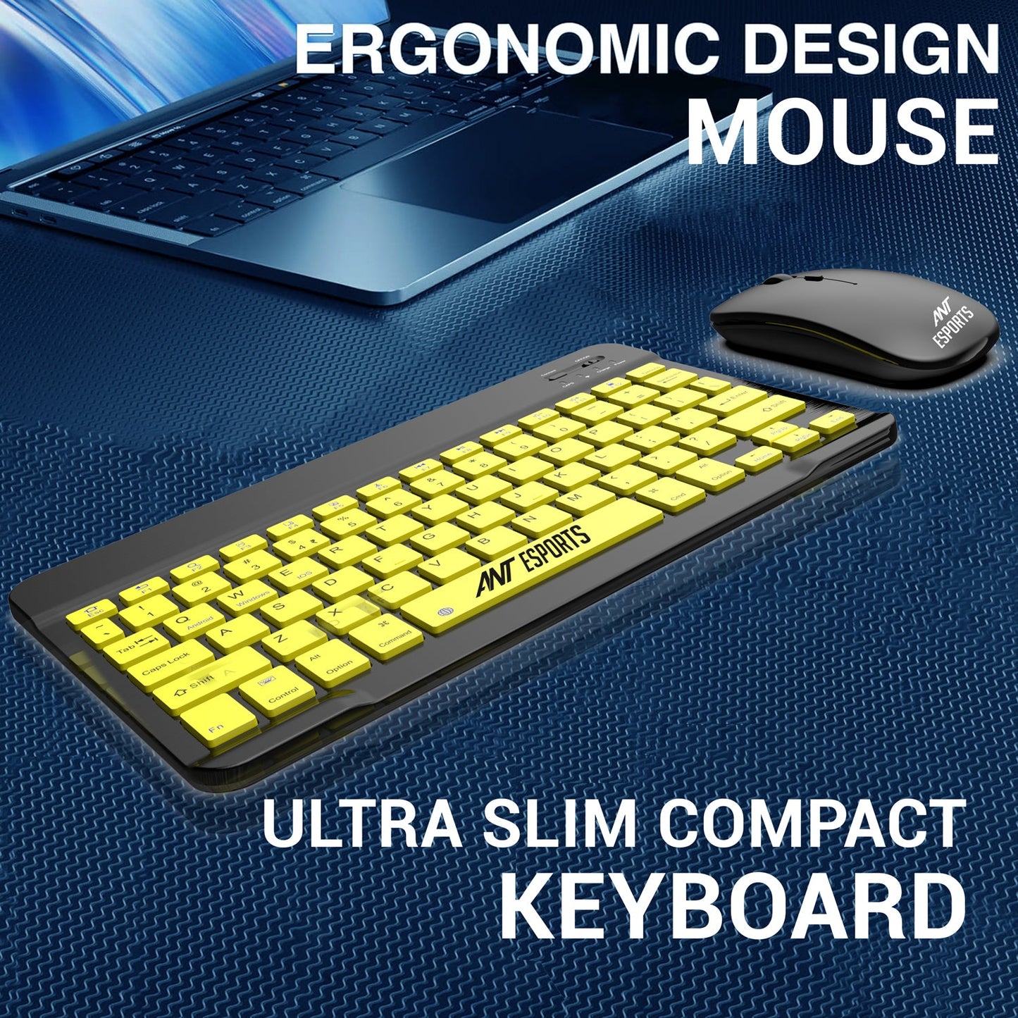 ANT ESPORTS WIRELESS KEYBOARD AND MOUSE COMBO (BLACK CYAN) WKM11