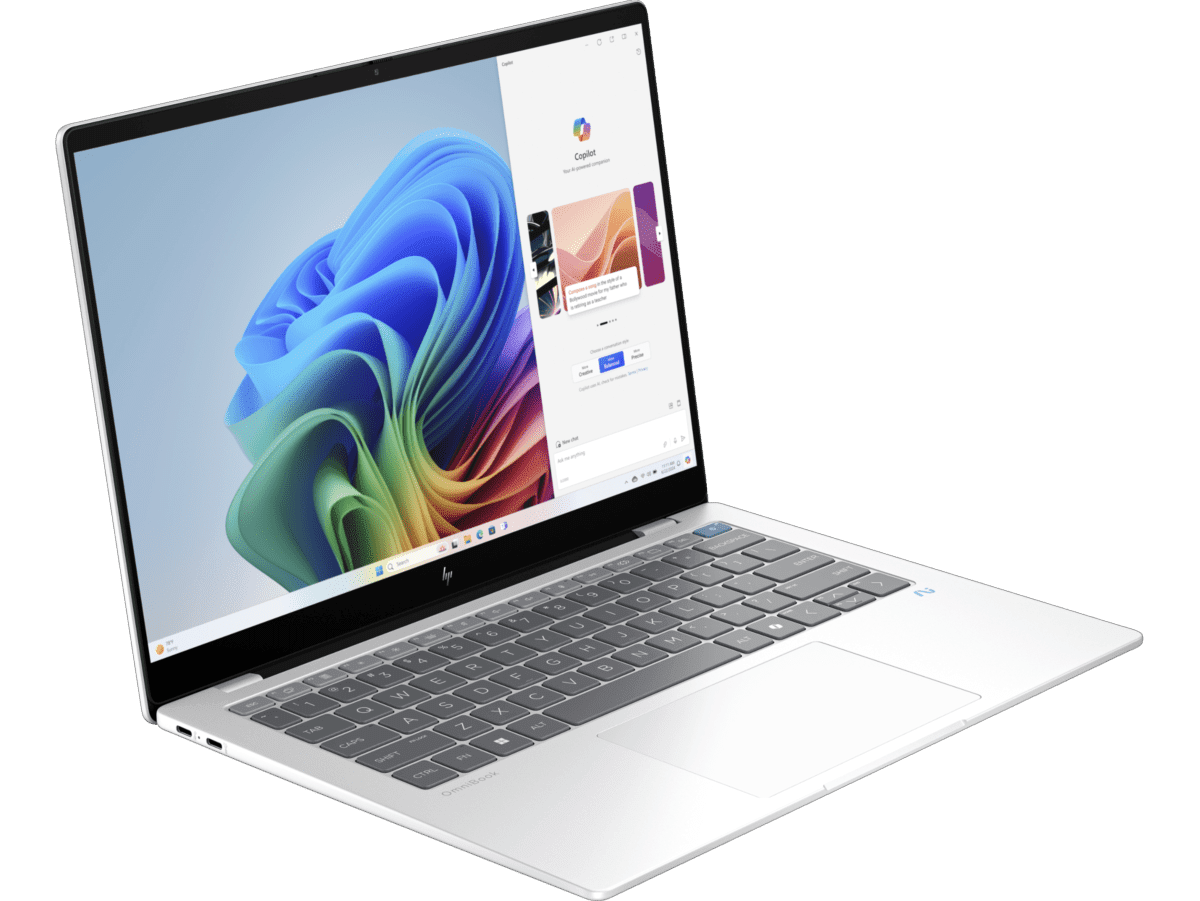 HP OMNIBOOK SNAPDRAGON X PLUS - (16 GB/512 GB SSD/WINDOWS 11 HOME) 14-FE1011QU THIN AND LIGHT LAPTOP (14 INCH, GLACIER SILVER, 1.34 KG, WITH MS OFFICE)