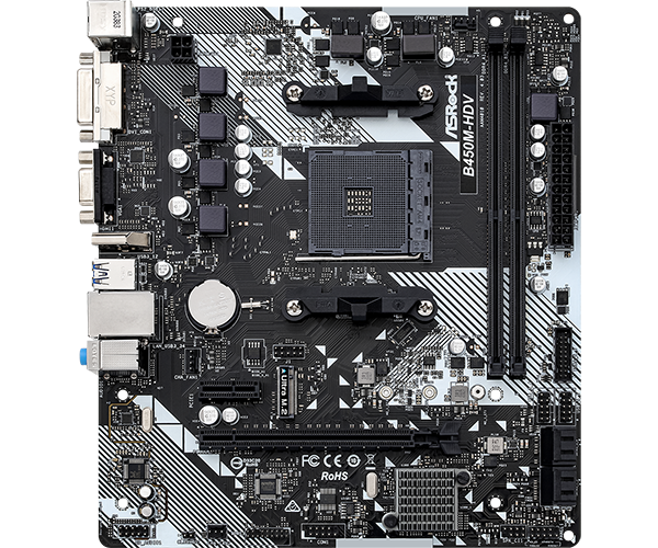 ASROCK B450M HDV R4.0 AMD AM4 MOTHERBOARD