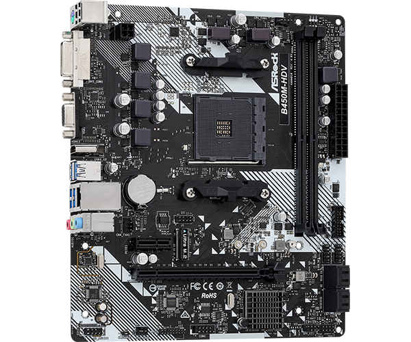 ASROCK B450M HDV R4.0 AMD AM4 MOTHERBOARD