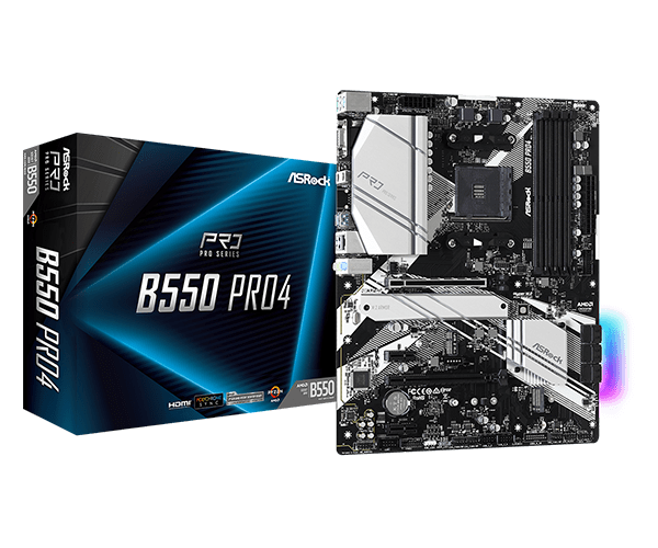 ASROCK B550 PRO 4 AMD AM4 MOTHERBOARD