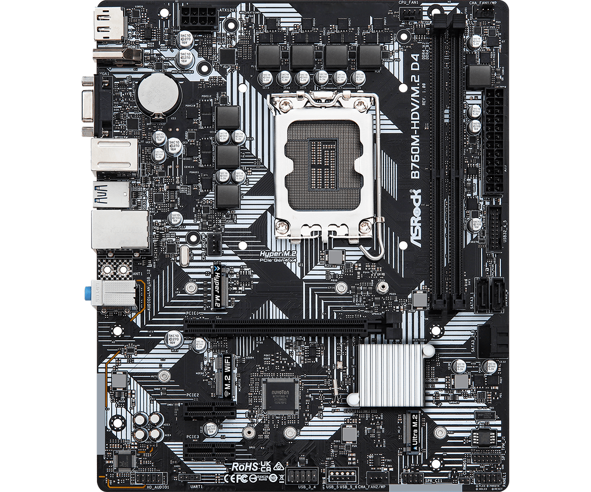 ASRock B760M-HDV/M.2 D4 M-ATX Motherboard
