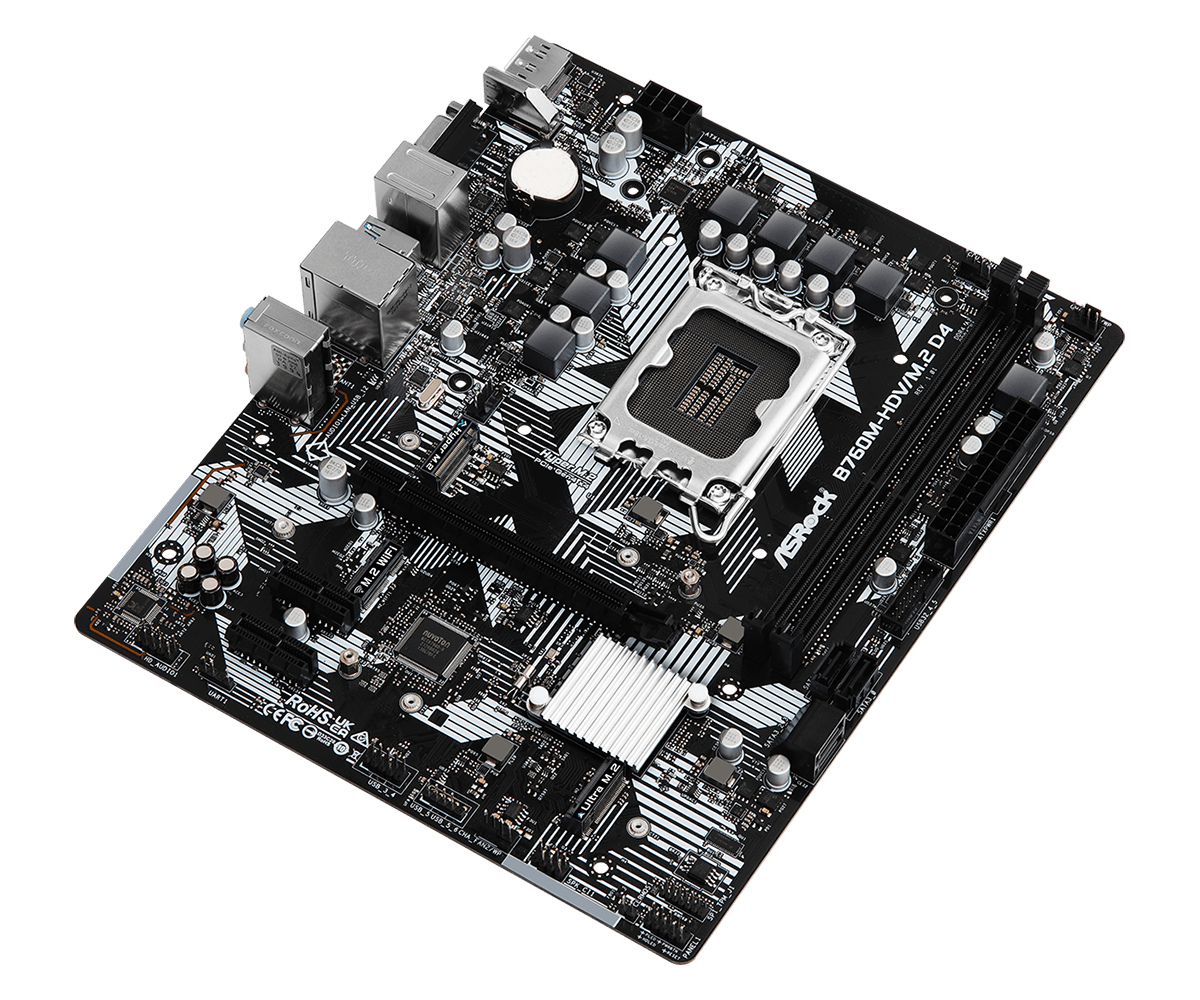 ASRock B760M-HDV/M.2 D4 M-ATX Motherboard