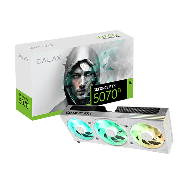 Galax GeForce RTX 5070 Ti EX Gamer 1-Click OC 3X 16GB GDDR7 Graphic Card White