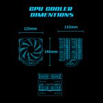 ANT ESPORTS ICE-C621 DUAL TOWER ARGB AIR CPU COOLER