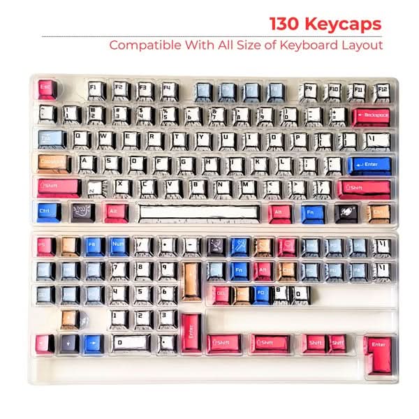 Aula Leobog PBT Comic Sublimation Keycaps 130 Qty Comic keycaps (CK)