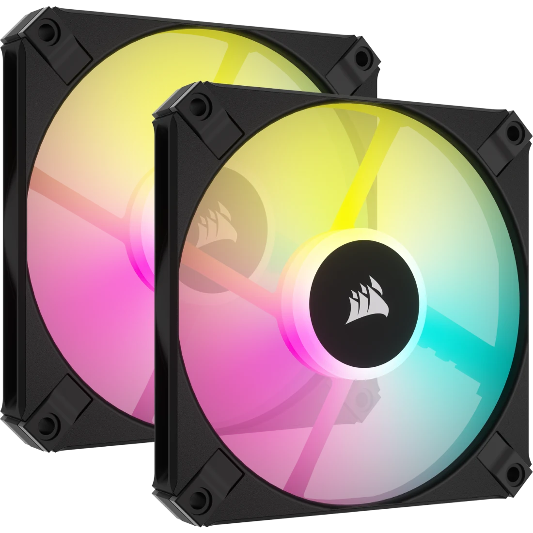 CORSAIR ICUE AF120 RGB SLIM 120MM PWM FLUID DYNAMIC BEARING FAN BLACK TWIN PACK