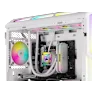 CORSAIR AF SLIM SERIES, AF120 RGB SLIM WHITE, 120MMX15MM FLUID DYNAMIC RGB FAN, DUAL PACK WITH LIGHTING NODE CORE