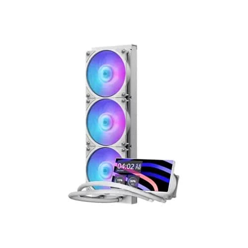 Cooler Master MasterLiquid Core LCD 6 Inch 360 White ARGB, 360mm AIO Liquid CPU Cooler