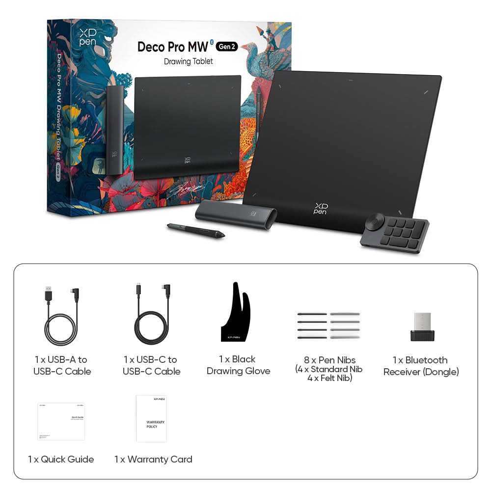 XP PEN DECO PRO MW GEN 2 DRAWING TABLET (MT0962B)