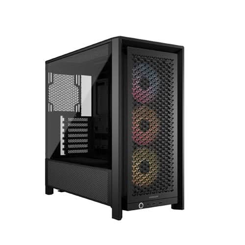 CORSAIR CHASSIS FRAME 4000D RS ARGB - CC-9011296-WW- MID-TOWER PC CASE WITHOUT PSU, BLACK