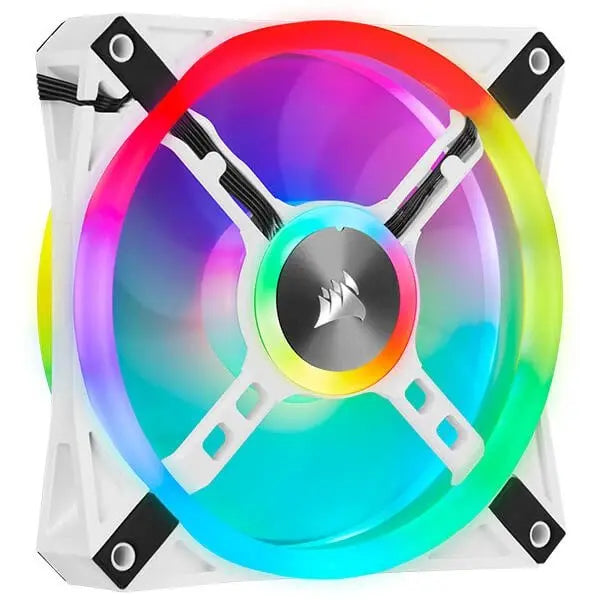 CORSAIR QL120 RGB CABINET FAN TRIPLE PACK WITH LIGHTING NODE CORE WHITE