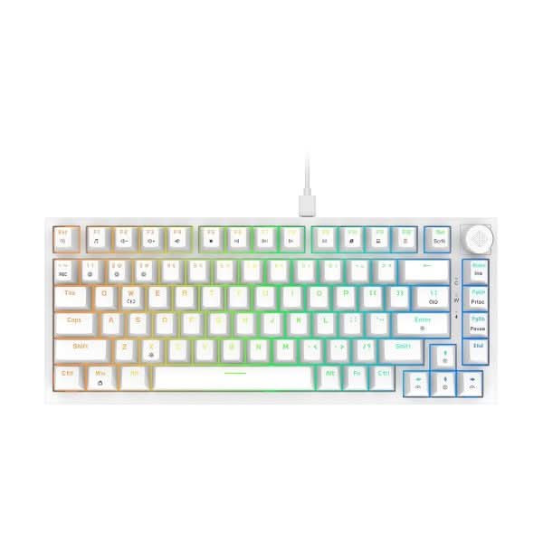 Cosmic Byte Phantom TKL Gasket Mechanical Wired Swappable Keyboard with PreLubed Switches (White) CB-GK-42