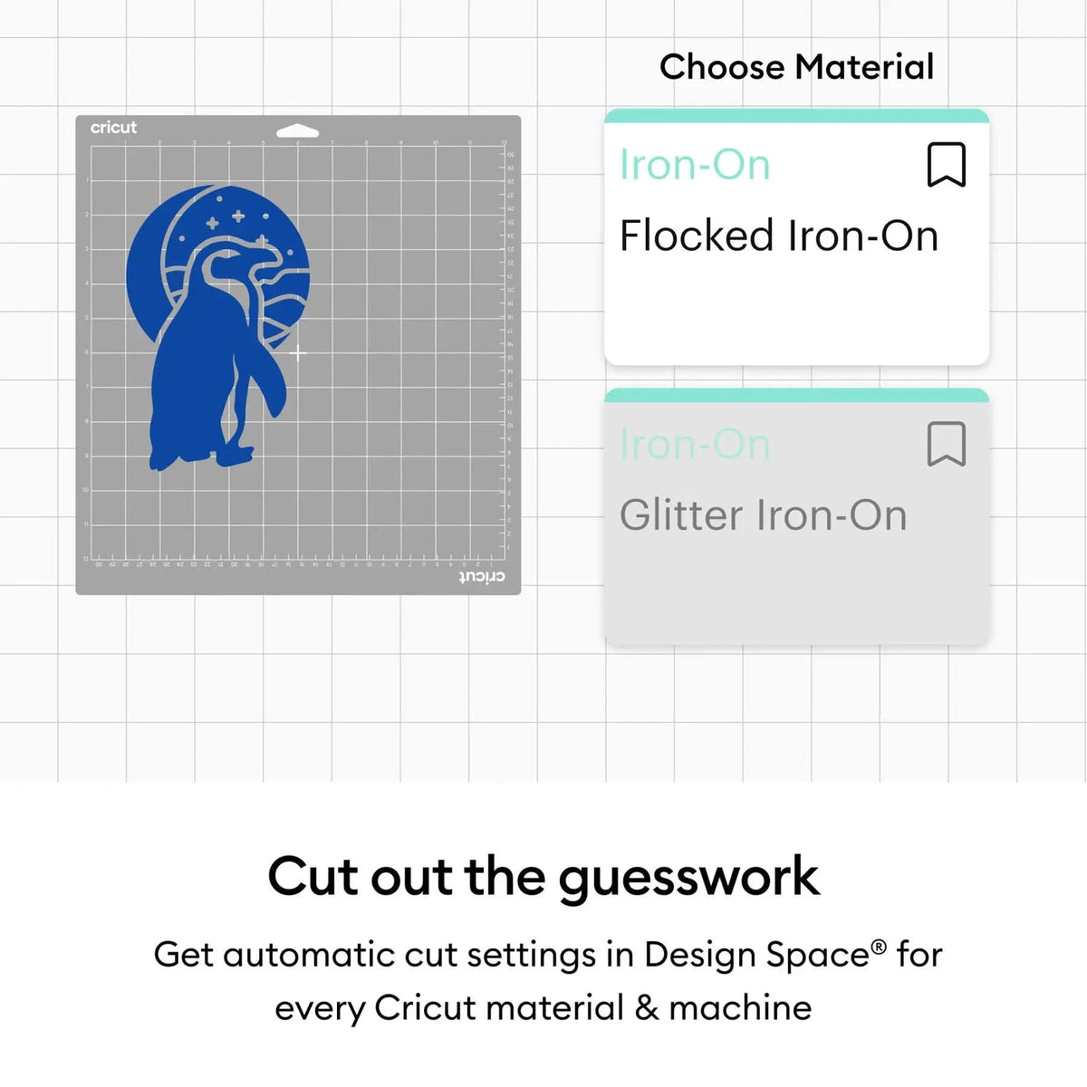 Cricut Flocked Iron-On Heat Transfer Vinyl, Blue, 2011791, IM028455