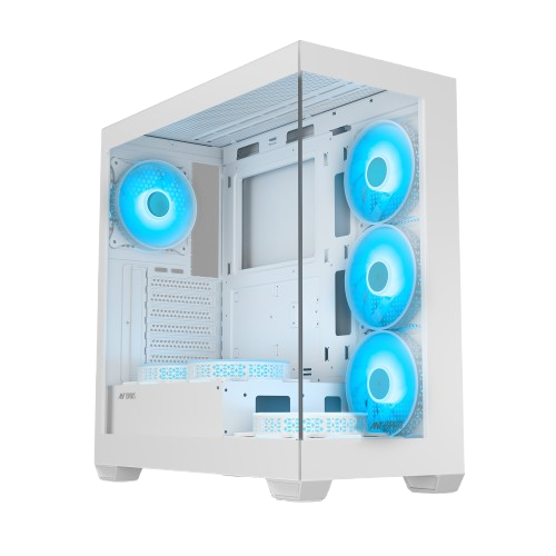 ANT ESPORTS CRYSTAL X7 ATX CABINET WHITE