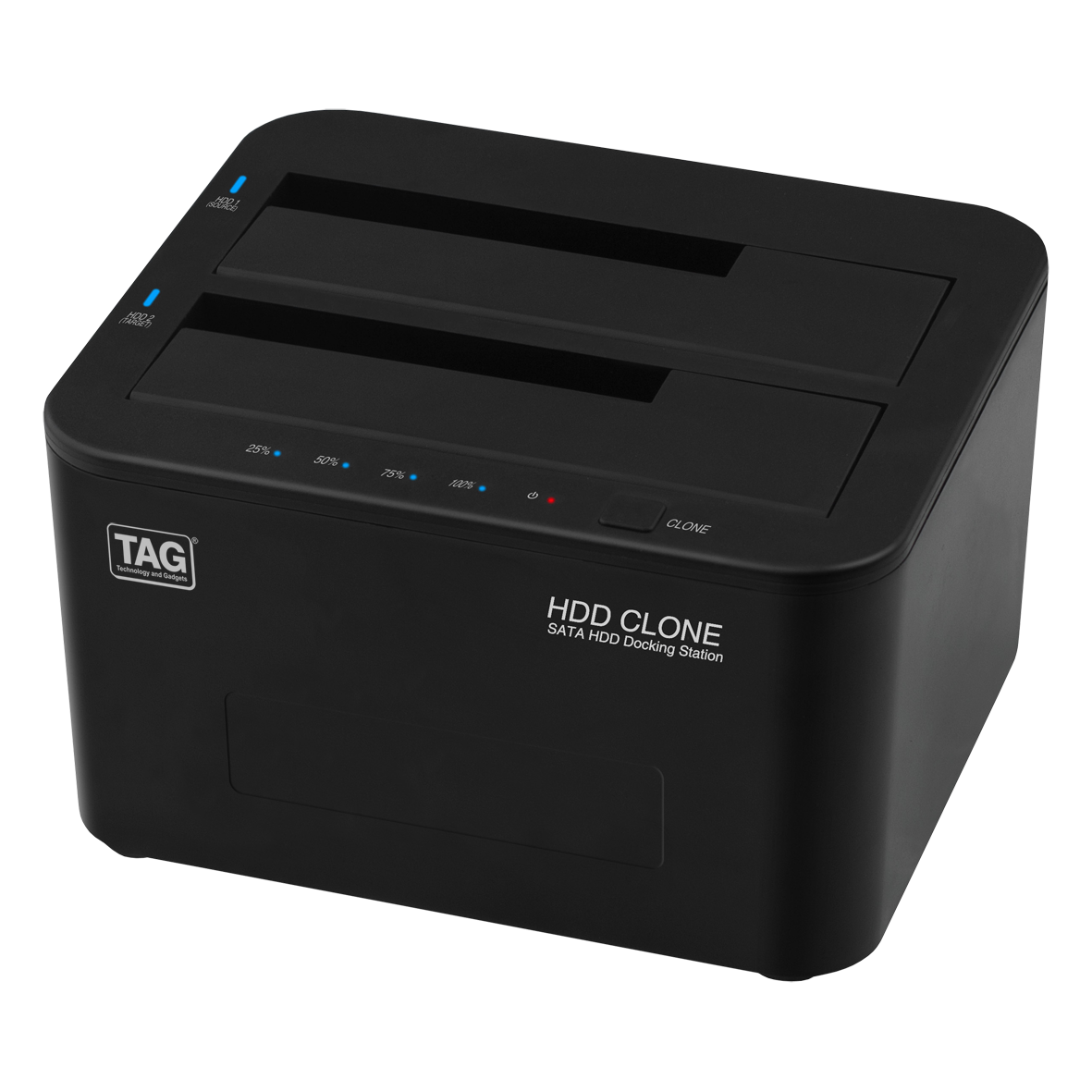 TAG Dual Drive HDD SSD Docking Station, USB 3.0, 5Gbps, SATA I II III, 2.5 and 3.5 Inch, HDD Clone