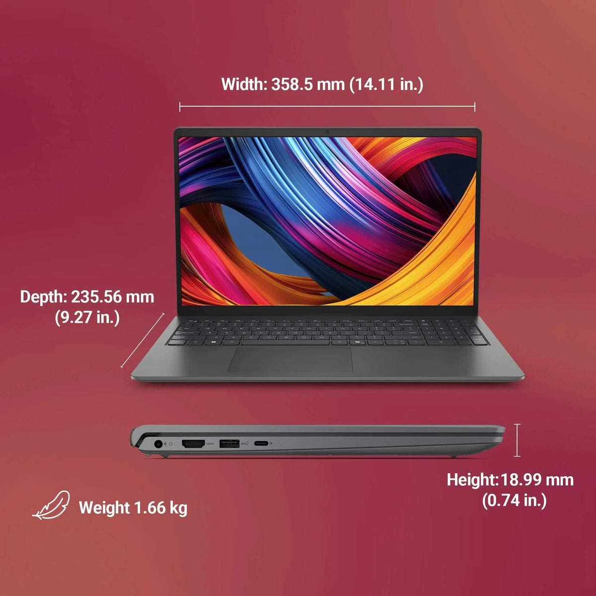 DELL 15 (Previously Inspiron) AI Powered Intel Core Ultra 5 225H - (8 GB/512 GB SSD/Windows 11 Home) 3530 / 15 DC 15260 Thin and Light Laptop Black