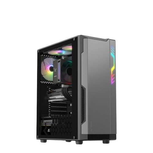 ANT ESPORTS ECLIPSE MID TOWER (ATX/M-ATX/M-ITX) BLACK-GREY CABINET 3X120MM FANS