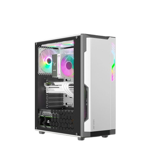 ANT ESPORTS ECLIPSE MID TOWER (ATX/M-ATX/M-ITX) WHITE-GREY CABINET 3X120MM FANS