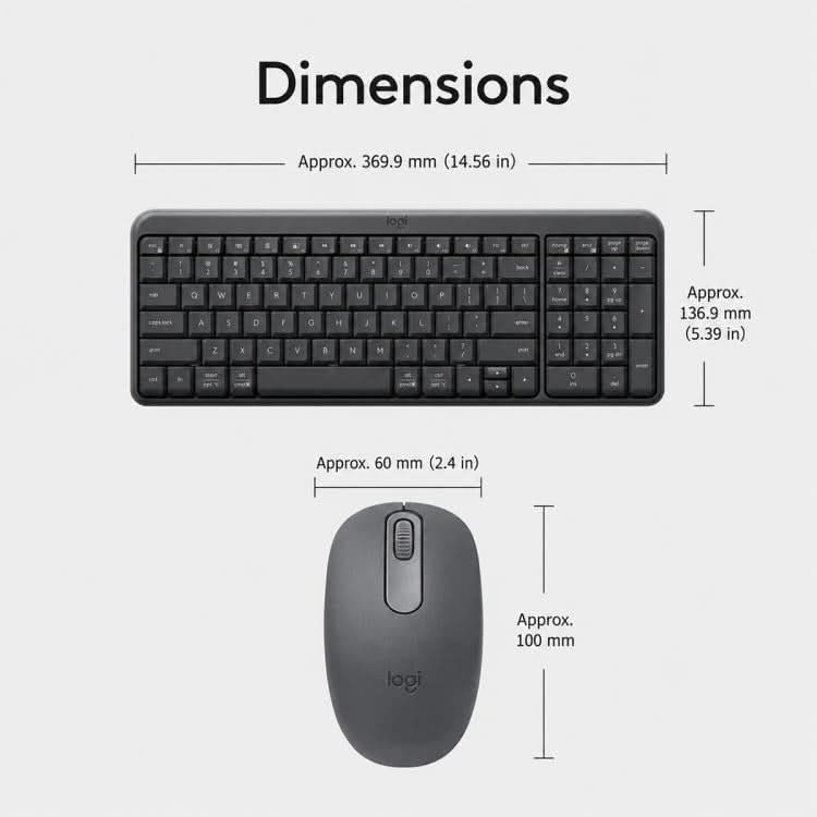 Logitech MK251 Wireless Bluetooth Keyboard and Mouse Combo (Black)