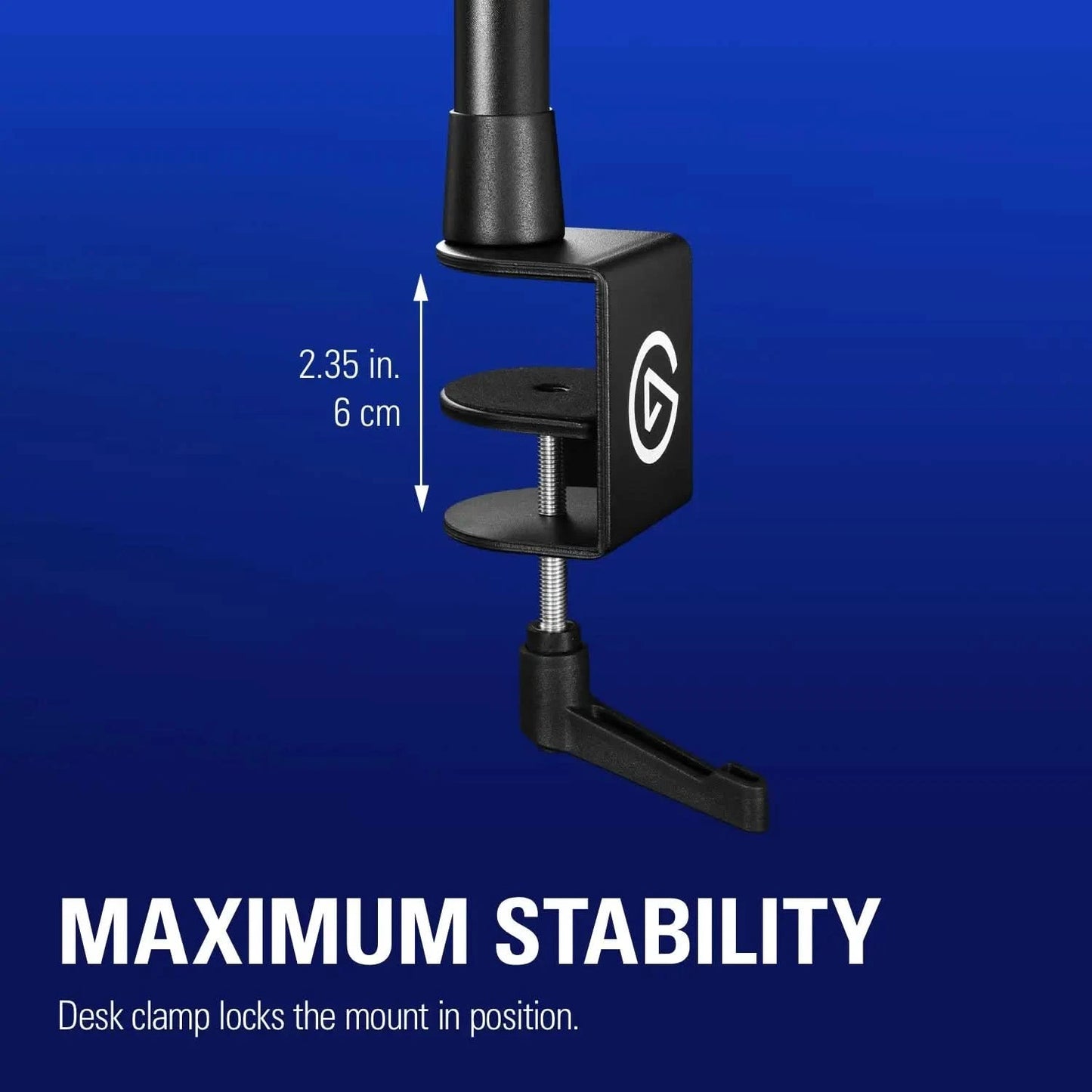 Corsair Elgato Master Mount L - Extendable Up to 125 CM/49 Inches, Center Ball Head, 1/4" Screw, Padded Desk Clamp, Compatible With All Master Mount Accessories