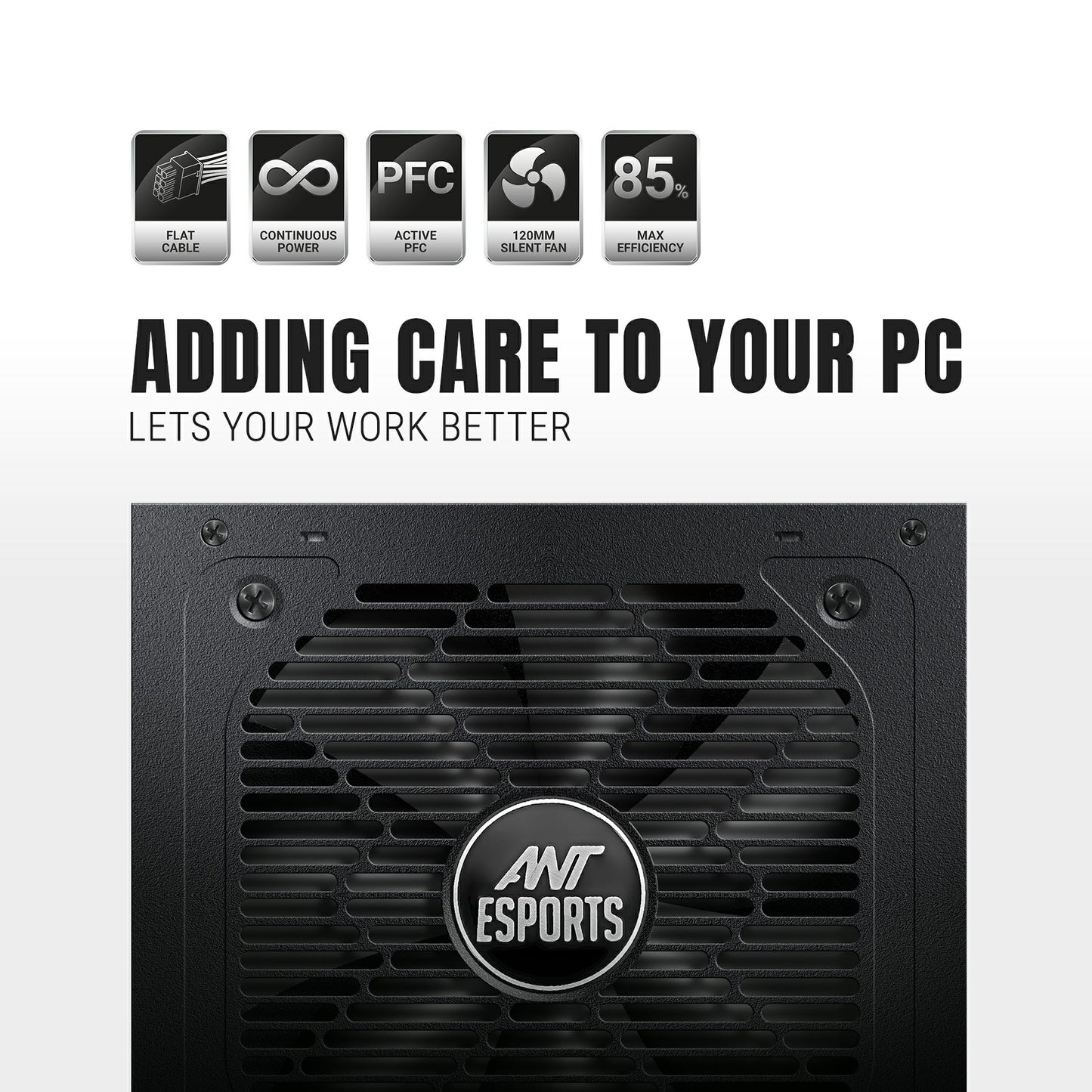 ANT ESPORTS 850W FG850 GOLD NON MODULAR SMPS