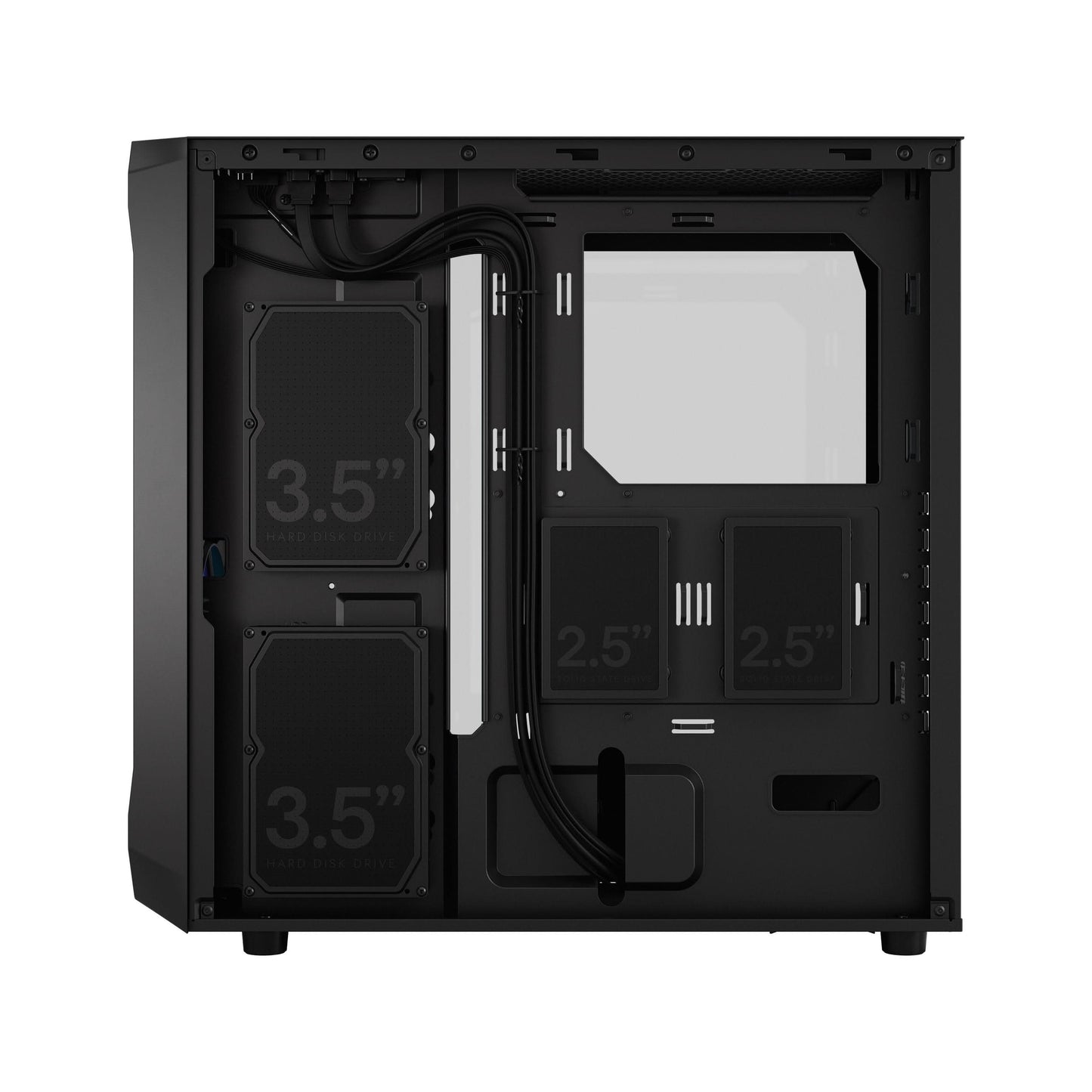 FRACTAL FOCUS 2 RGB BLACK TG CLEAR TINT CABINET FD-C-FOC2A-03