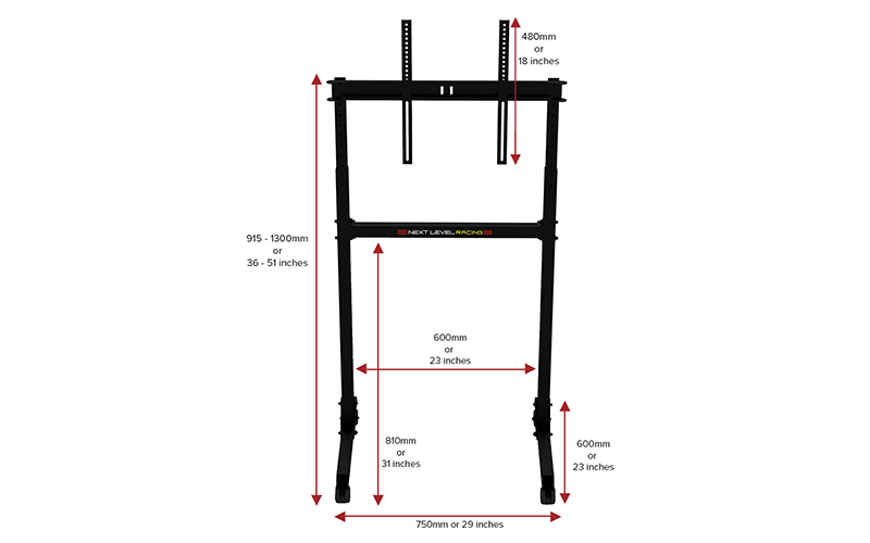 NEXT LEVEL RACING FREE STANDING SINGLE MONITOR STAND NLR-A011
