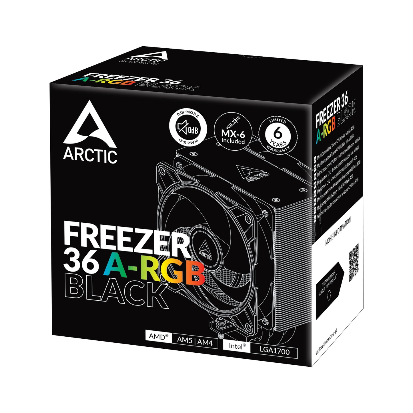 ARCTIC FREEZER CPU AIR COOLER 36 A-RGB (BLACK)