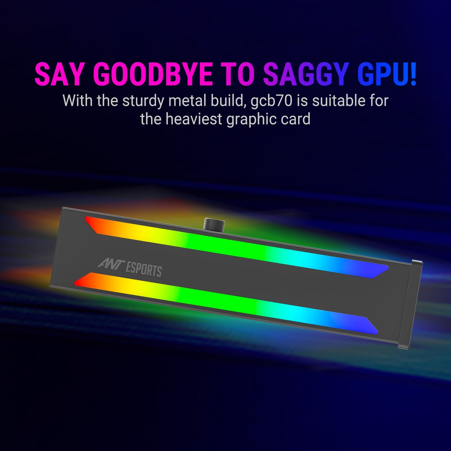 ANT ESPORTS GCB70 ADDRESSABLE RGB GRAPHICS CARD HOLDER (BLACK)