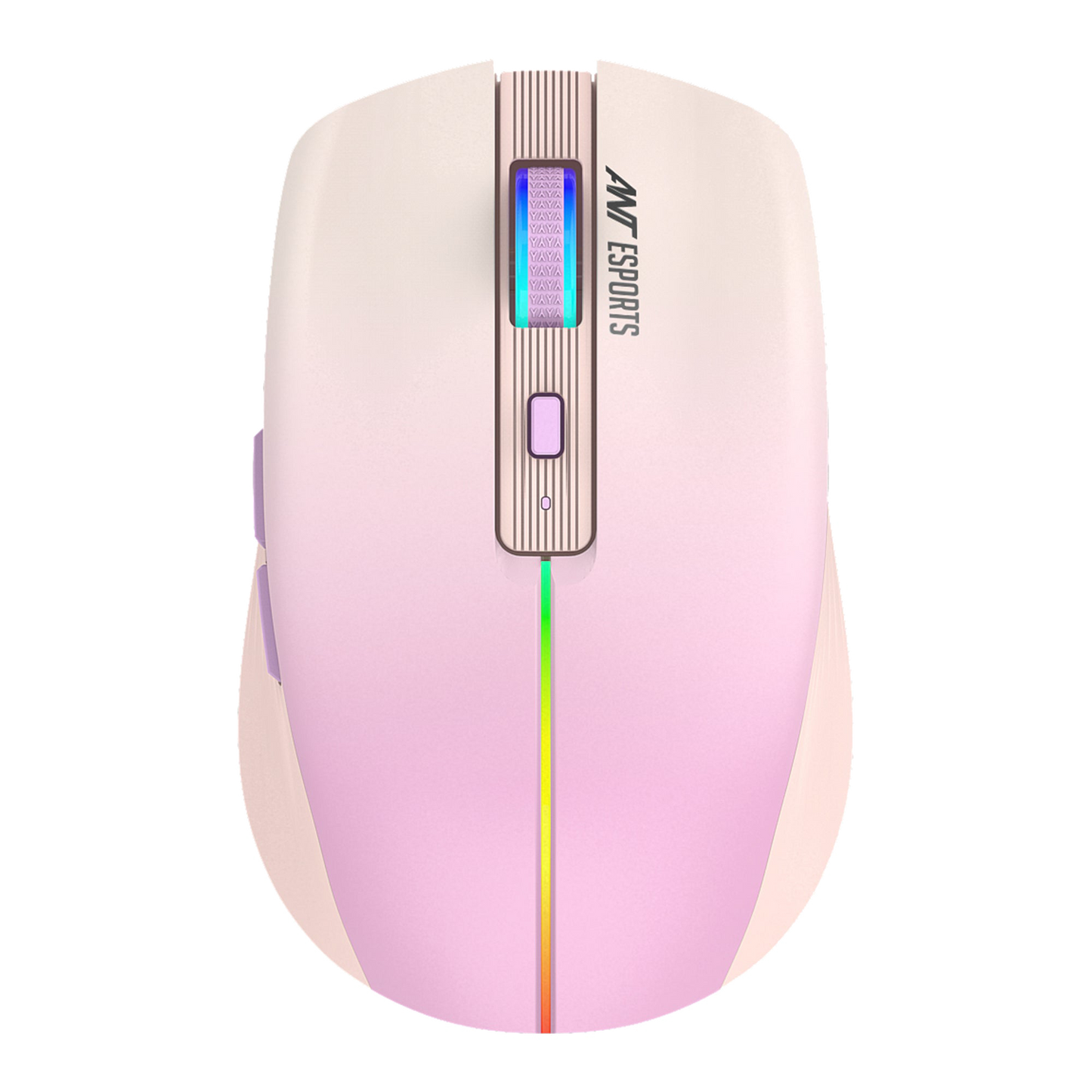 ANT ESPORTS GM400W RGB WIRELESS GAMING MOUSE - LIGHT PINK, ROSE
