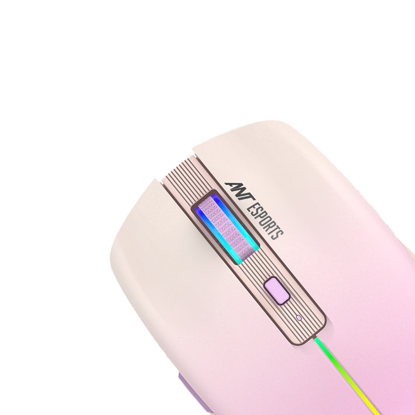ANT ESPORTS GM400W RGB WIRELESS GAMING MOUSE - LIGHT PINK, ROSE