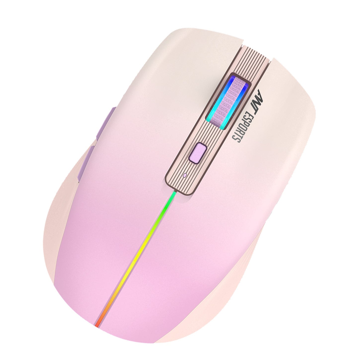 ANT ESPORTS GM400W RGB WIRELESS GAMING MOUSE - LIGHT PINK, ROSE