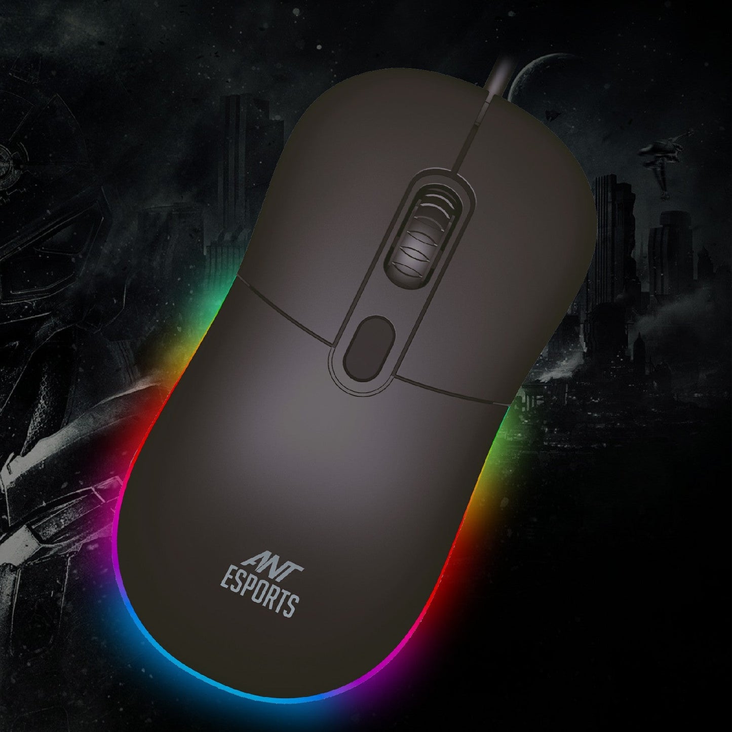 ANT ESPORTS GM40 OPTICAL RGB WIRED GAMING MOUSE - BLACK