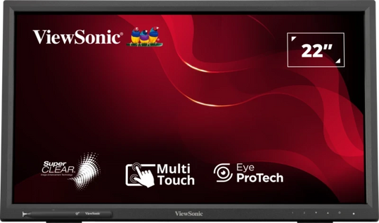 VIEWSONIC TD2223- (22") TOUCH MONITOR 10-POINT TOUCH| 7H HARDNESS | IR TOUCH TECH| 75HZ | DUAL SPEAKER| USB, HDMI, DVI, VGA