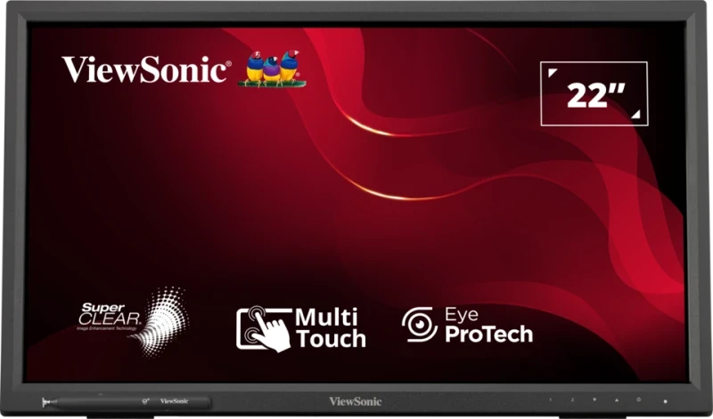VIEWSONIC TD2223- (22") TOUCH MONITOR 10-POINT TOUCH| 7H HARDNESS | IR TOUCH TECH| 75HZ | DUAL SPEAKER| USB, HDMI, DVI, VGA