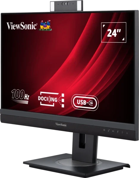 VIEWSONIC VG2457V 24 INCH 1080P VIDEO CONFERENCING DOCKING MONITOR WITH WINDOWS HELLO COMPATIBLE IR WEBCAM, ADVANCED ERGONOMICS, AND 90W USB C FOR HOME AND OFFICE