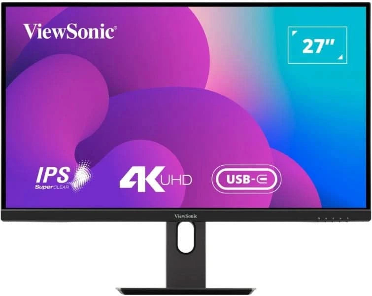 VIEWSONIC VX2762U-4K 68.58 CM (27") IPS 4K UHD MONITOR | USB TYPE-C 65W CHARGE BACK, HDR10, HEIGHT ADJUSTMENT, BEZELLESS,104% SRGB, EYE CARE, 2 X HDMI, DISPLAY PORT, USB-C