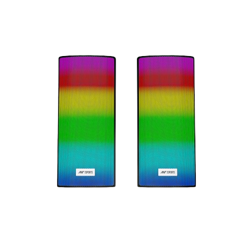 ANT ESPORTS GS510 MULTIMEDIA 2.0 CHANNEL USB POWERED RGB GAMING SPEAKERS WITH CONTROL POD - BLACK