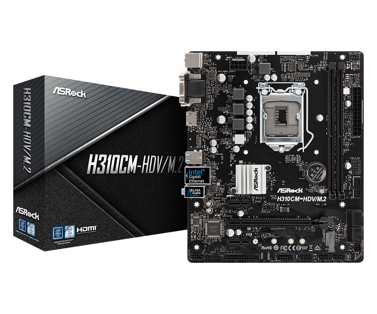 ASROCK H310CM-HDV/M.2 MOTHERBOARD