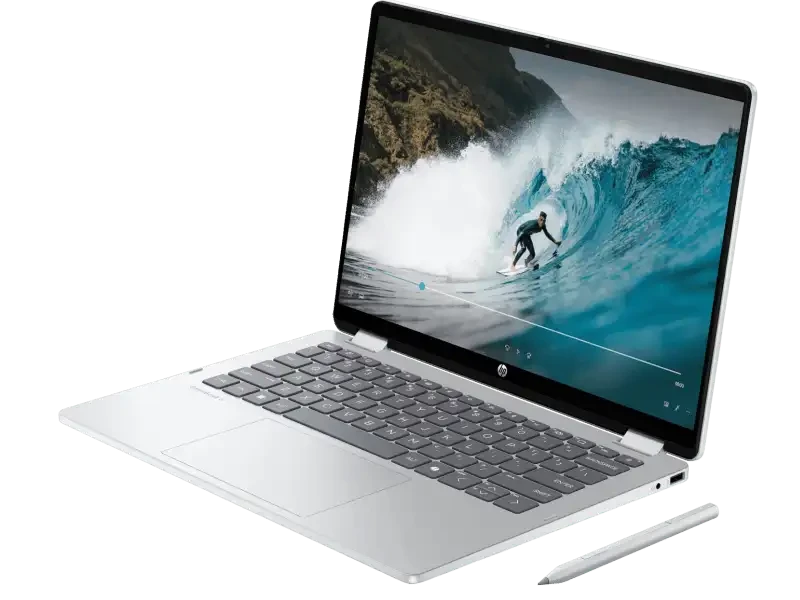 HP OmniBook 5 14-FP0141TU 14 Inch WUXGA Touch Laptop, Intel Core 5 120U, 16GB RAM, 512GB SSD, Windows 11 Home, Microsoft Office 2024, Silver
