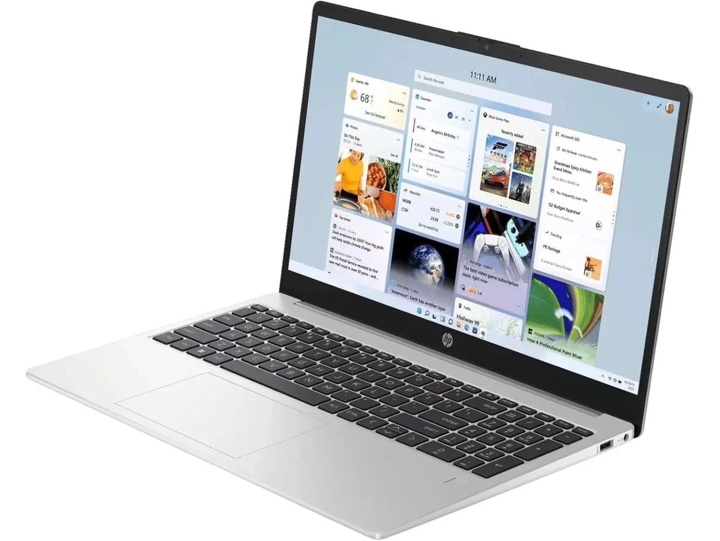 HP 15 255R G10, AMD Ryzen 5 7535U Hexa Core (6 Core, 12 Threads, 2.9 to Max 4.3 Ghz), 8 GB, 512 GB SSD, AMD Radeon Graphics, DOS Matt Silver Laptop