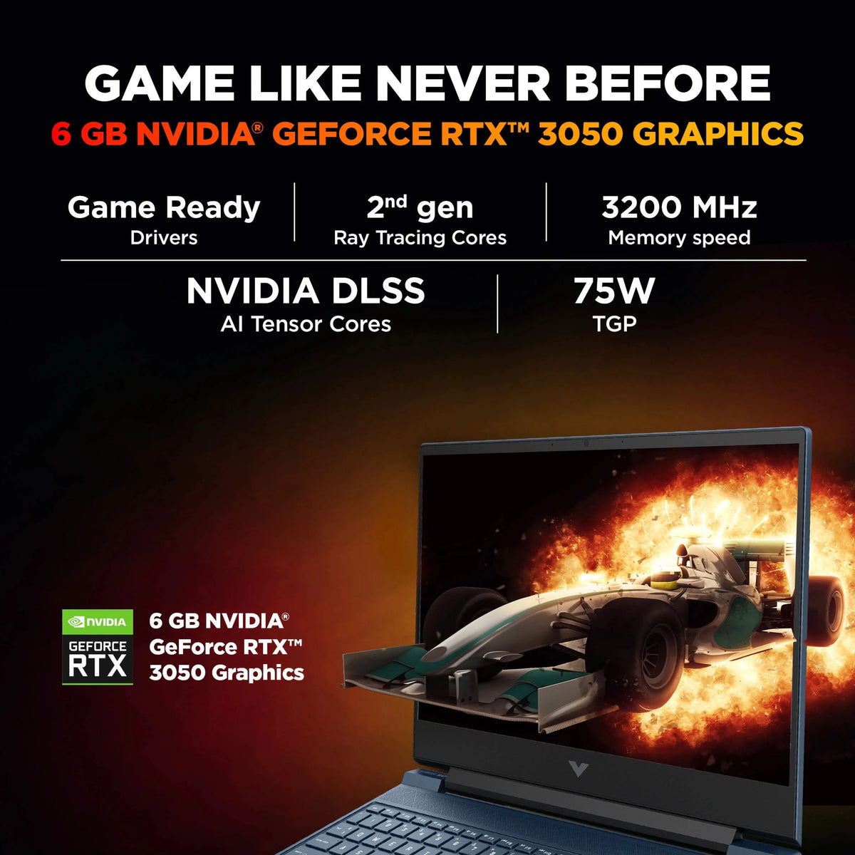 HP Victus (i5 14th Gen) Intel Core 5 210 H - (24 GB/512 GB SSD/Windows 11 Home/6 GB Graphics/NVIDIA GeForce RTX 3050) 15-fa2556TX Gaming Laptop (15.6 inch, Performance Blue, 2.29 kg, With MS Office)