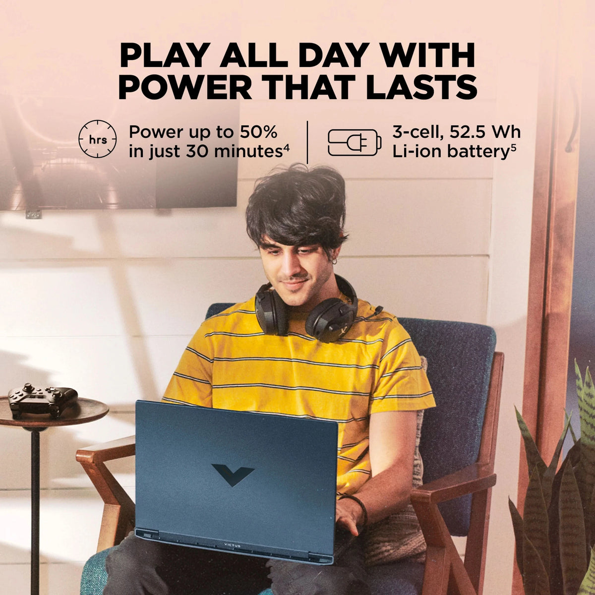 HP Victus (i5 14th Gen) Intel Core 5 210 H - (24 GB/512 GB SSD/Windows 11 Home/6 GB Graphics/NVIDIA GeForce RTX 3050) 15-fa2556TX Gaming Laptop (15.6 inch, Performance Blue, 2.29 kg, With MS Office)