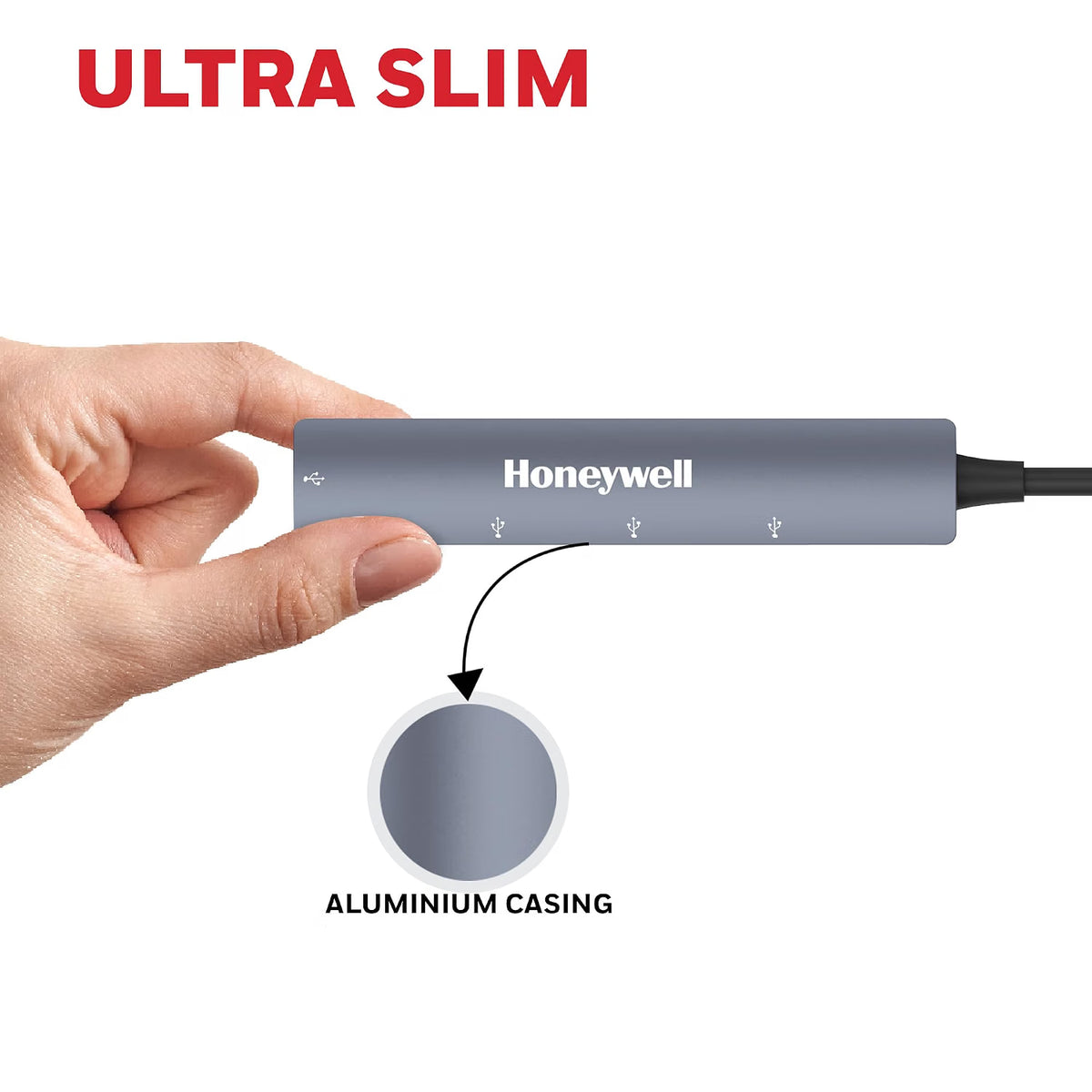 Honeywell 4-in-1 Ultra Slim USB Hub 1x USB 3.0 & 3x USB 2.0