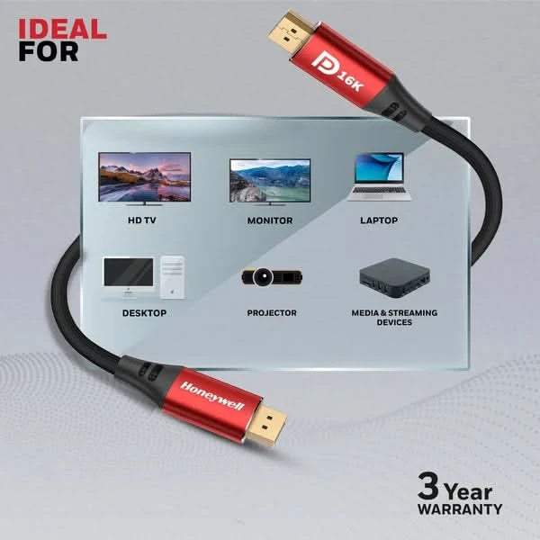 Honeywell Display Port to Display Port 2.1 Cable - 2 Meter